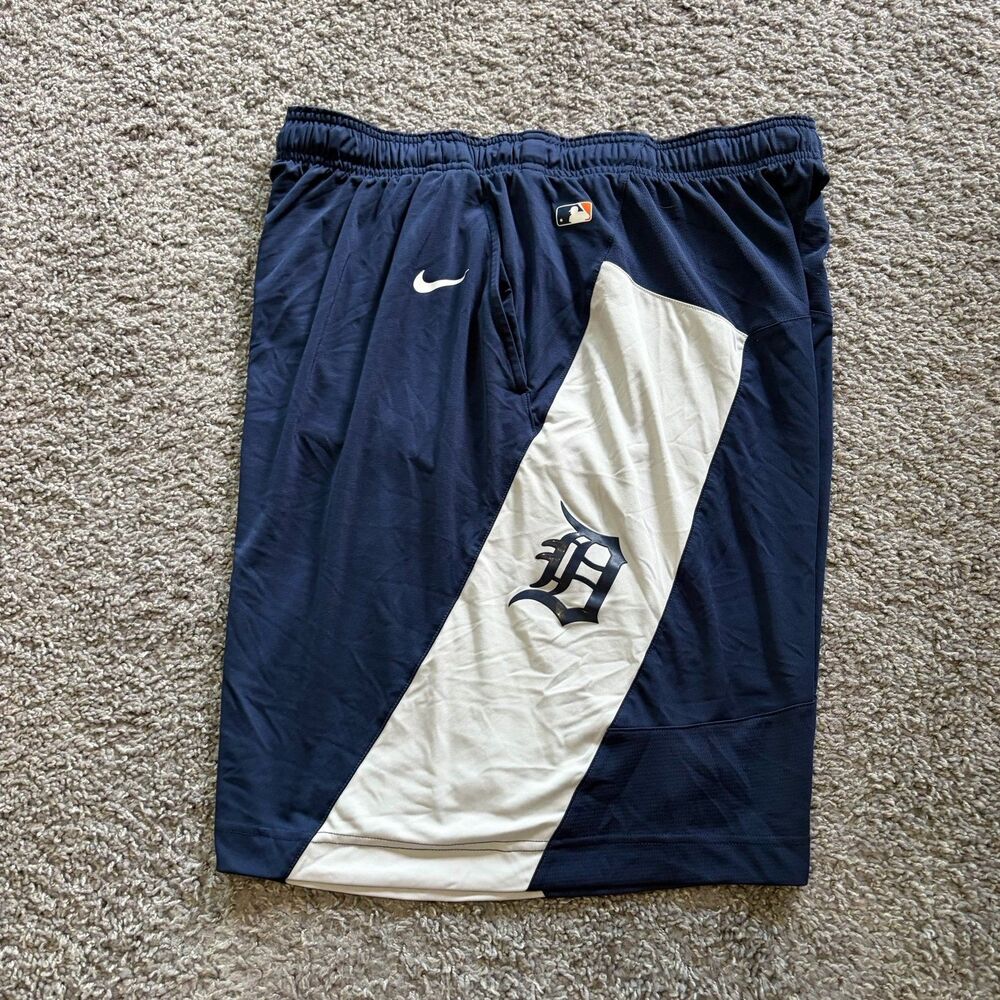 Nike Detroit Tigers Dri-Fit Training Shorts Blue Men’s Size 2XL MLB